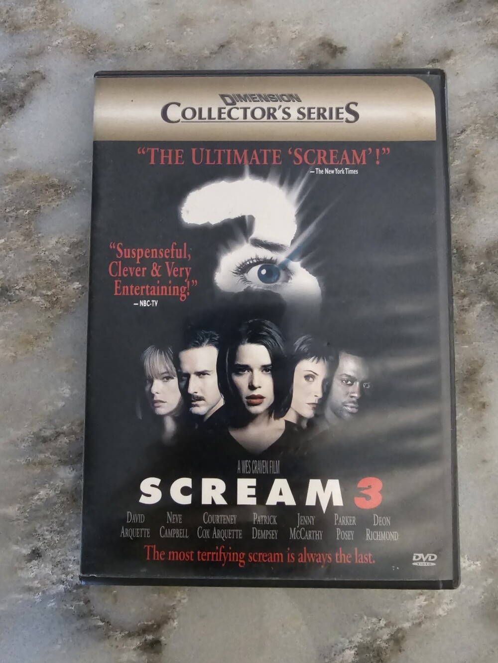 Scream 3 DVD 2000 Dimension Collector's Series Wes Craven Neve Campbell Horror